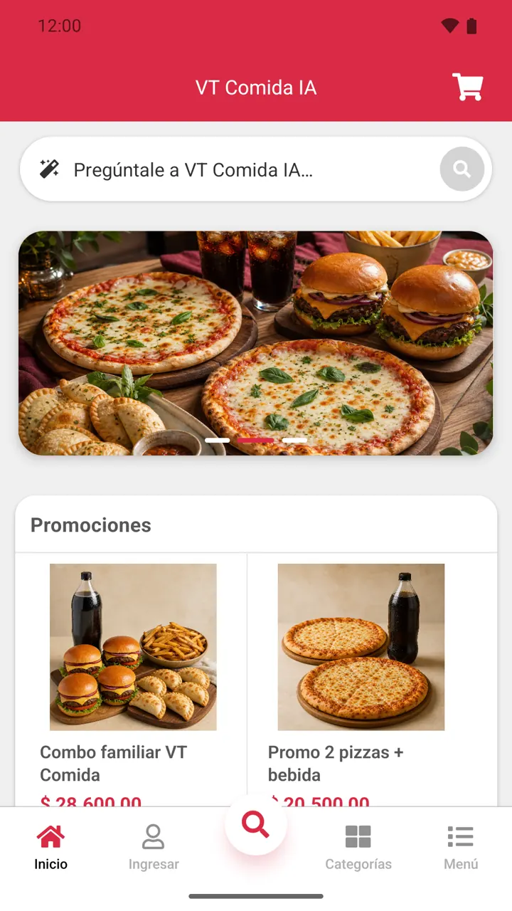 VT Comida IA - aplicación móvil